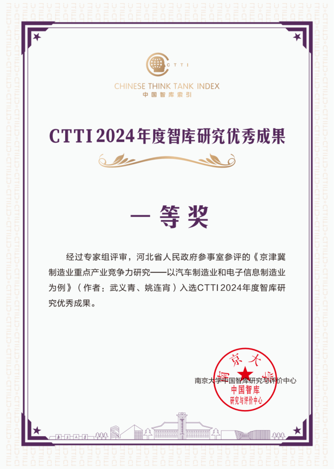 石家庄民建武义青研究成果荣获“CTTI2024年度智库研究优秀成果”一等奖.jpg